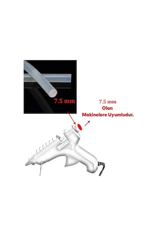 Winnboss İnce Şeffaf Sıcak Mum Silikon 7.5mm 30cm 10 Adet