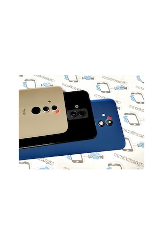 Tkgz - Mate 20 Lite Arka Pil Batarya Kapağı (Kamera Lensli Cam) (275883448) Altın