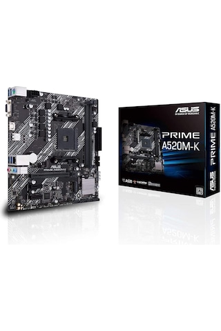 Asus Prime A520M-K AMD A520 4600 MHz (OC) DDR4 Soket AM4 mATX Anakart