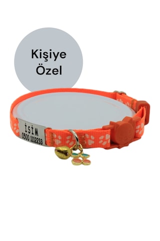İsimli, Güvenlik Kilitli Kedi Tasması- , İsimlikli Tasma Trpttr