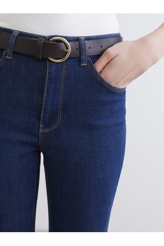 Lcw Jeans İndigo Beli Kemerli Mercury Skinny Fit Kadın Jean Pantolon