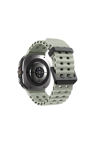Samsung Galaxy Watch 7 Ultra İle Uyumlu Airflow Metal Tokalı Yumuşak Soft Silikon Kordon