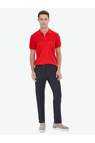 Kip Nar Çiçeği Polo Yaka Jakarlı Triko Çok Renkli