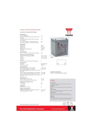 Np5-12 12v 5 Ah Agm Akü