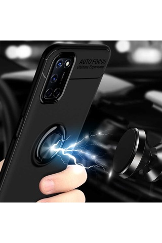 Oppo Reno A72 Kılıf Yüzüklü Magnetli Ravel Case
