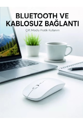 Northcity Bluetooth Kablosuz Wireless Mouse Şarjlı Sessiz Ergonomik 5000 Dpı Fare -