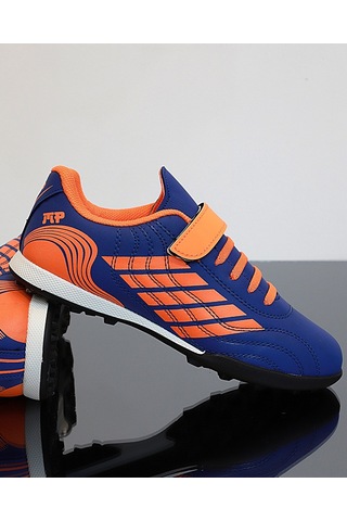 Kidessa 1746-1350 Bantlı Çocuk Halı Saha Futbol Ayakkabısı Sax Mavi Çok Renkli