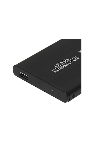 Mufunye 2.5 İnç Sata Usb 2.0 Dış Hard Disk Kutusu, Alüminyum Kasa, 480mbps, Windows/mac Uyumlu, Siyah