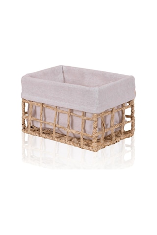 The Mia Braid Hasır Organizer Sepet Naturel 22x14x13 Cm