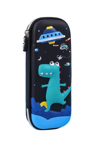 Aurora Sevimli Yaratıcıkalemçantasıkırlı Dayanıklışrtasiye Çantasıkalem Kutusu Mavi Dinozor Mavi