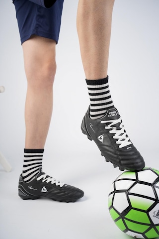 Muggo Pascal Unisex Garantili Krampon Halı Saha Futbol Spor Ayakkabı Siyah - Beyaz