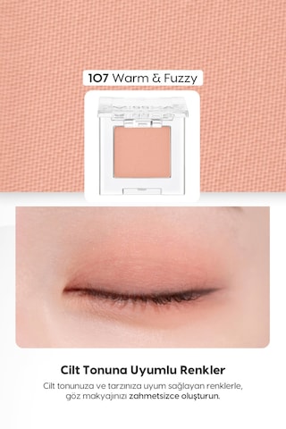 Yumuşak Dokulu, Dökülme Yapmayan Mat Tekli Göz Farı Modern Shadow Matte 107 Warm&fuzzy 107 Warm&fuzzy
