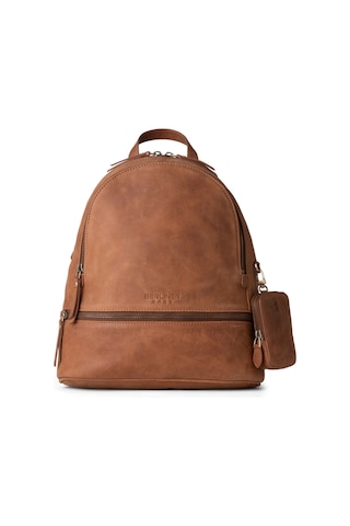 Th Bags Berliner Bags Florence Vintage Deri Kadın Günlük Çantası, Su Geçirmez Küçük Sırt Çantası, Kahverengi