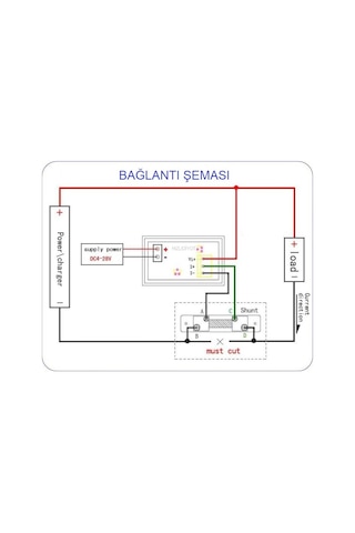 0-100V 50 Amper Şönt Dirençli Voltmetre Ampermetre Voltampermetre