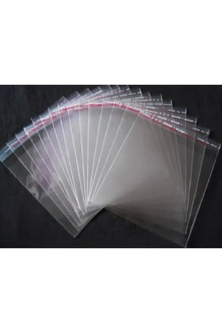 100 Adet Bantlı Jelatin 8x15 Cm Yapışkanlı Poşet Ambalaj Paketleme Kına Poşeti Çerez