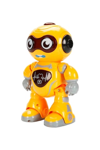 Sesli Ve Işıklı Uzaktan Kumandalı Dans Eden Sevimli Robot 45510 Turuncu Robot