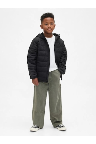 Gap V-frch Lw Logo Puffer Mont Siyah
