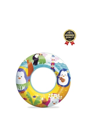 Premium Dayanıklı Güvenli 80 Kg 51 Cm Çocuk Eğlenceli Hayvanlar Desenli Deniz Havuz Yüzme Simidi