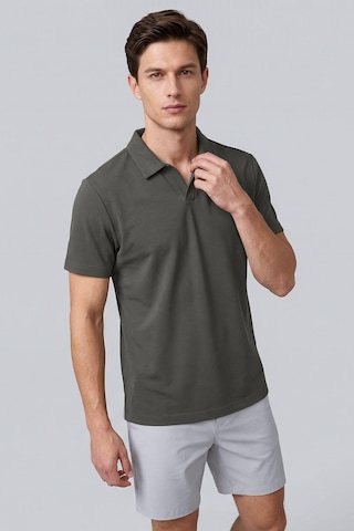Haki Rahat Form Yumuşak Dokulu Polo Yaka Erkek T-shirt - 88496