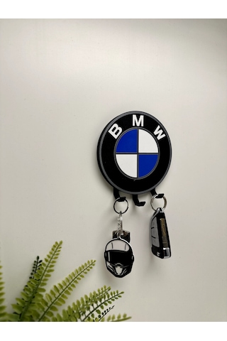 3d Baskı Dekoratif Bmw Model Anahtar Askılığı Mavi - Siyah