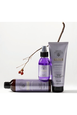 Nook Blonde Story Sarı Gri Saçlar İçin Koruyucu Parlaklık Argan Kuşburnu Özlü Sülfatsız Saç Kremi 250ml