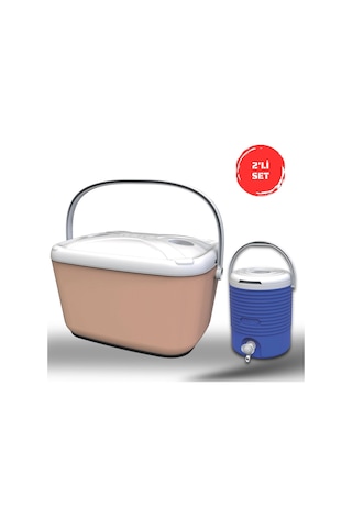 Buzluk Termos Set-30 Lt Buzzy Buzluk Termos 1178 Cooler Box + +6.5 Lt Erciyes Piknik Termos 1403 Cooler Jug Pembe
