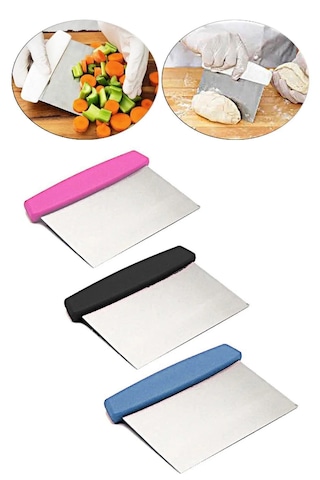 Hamur Doğrayıcı Çelik Spatula Sebze Ve Meyve Dilimleyici Spatula Çok renkli