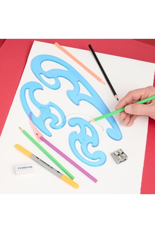 Staedtler 571 40 Wp Mars Burmester Eğri Cetveller Kutuda 3 Parça, Diğer