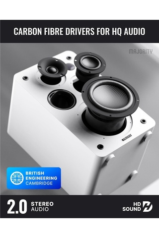 D100x Aktif Kitaplık Hoparlörleri 2.0 Stereo Sistem Bluetooth 5.3, Usb Oynatma Aux, Hdmı Arc, Optik, Fono Masa