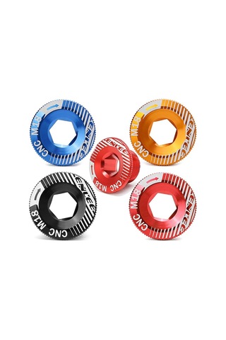 Sones Enlee Alüminyum Bisiklet Krank Kapağı Krank Vidaları, Renk: M18 Siyah