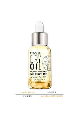 Procsin Maksimum Nemlendirici Çok Amaçlı Kuru Bakım Yağı 20 ML