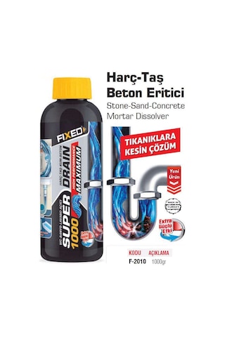 Sgs Harç Taş Beton Eritici Sıvı 1 Kg - Tıkanıklara Kesin Çözüm F