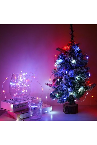 Soulader Noel Işığı Led Dekorasyon Işık Dizesi Nokta Kontrollü Bakır Kablo Aydınlatma Çok Renkli