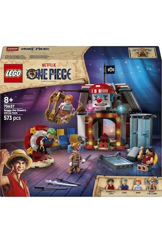 LEGO® ONE PIECE Palyaço Buggy'nin Sirk Çadırı 75637 - 8 Yaş ve Üzeri Çocuklar için Yaratıcı Oyuncak Yapım Seti (573 Parça)