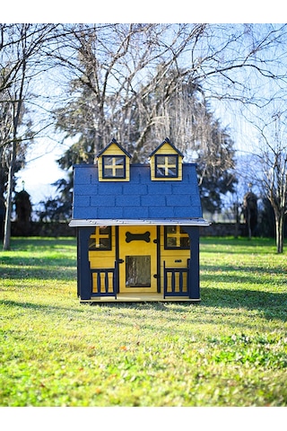 Mandu Ultra Lüks Ahşap Köpek Kulübesi Evi Gold Edition