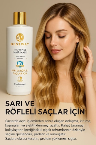 Bestway Sarı ve Röfleli Saçlar İçin Durulanmayan Saç Maskesi 500 ML