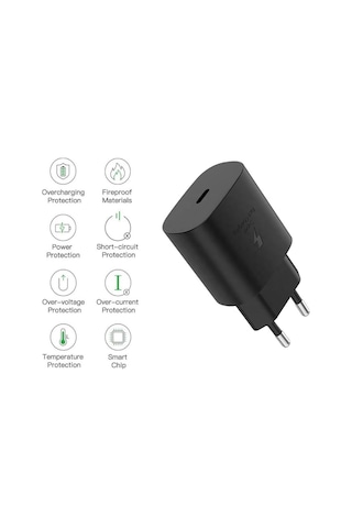 Samsung Galaxy A73 S22 S23 A23 M23 M33 A53 Uyumlu Android Type-C Ultra Hızlı Şarj Cihazı / Şarj Aleti 22.5W 3.0 Amper Şarj Başlığı Adaptör