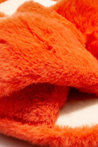 Twigy Çapraz Peluş Kadın Ev Terliği Turuncu 36/41 CC0187 Turuncu