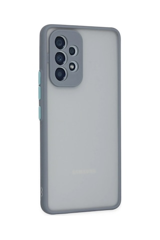 Newface - 82 - Samsung Galaxy Uyumlu A53 5g Kılıf Montreal Silikon Kapak - Ece-umay - - Gri