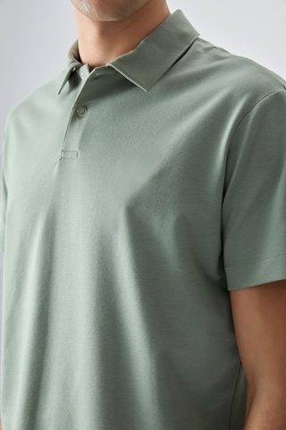Açık Yeşil Pamuklu Kalın Yumuşak Dokulu Polo Yaka Oversize Fit Basic Erkek T-shirt - 88381 Camel