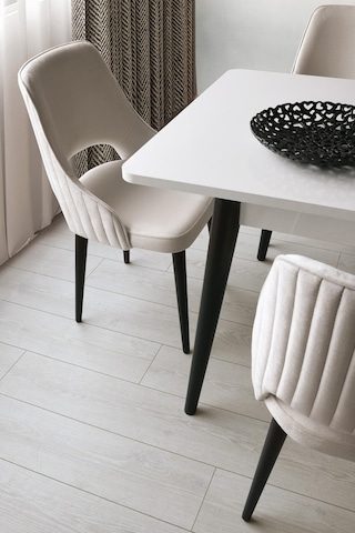 Çakıl Mdf Yemek Masa 6lı Sandalye Takımı 90x145cm 001