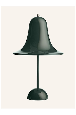 Verner Panton Tasarımı Taşınabilir Led Masa Lambası 3 Kademeli, Usb Şarjlı, Ip44 Sertifikalı Koyu Yeşil