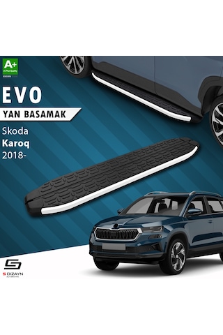 S-dizayn Skoda Karoq Evo Aluminyum Yan Basamak 173 Cm 2018 Üzeri