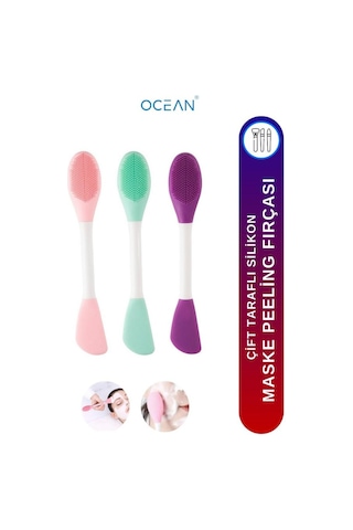 Ocean Çift Taraflı Yüz Maske Fırçası Karışık Renk Silikon Pratik Kullanım