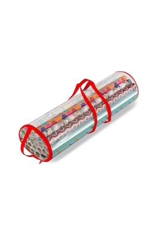 Noel Silindiri Hediye Paketi Saklama Çantası Şeffaf Hediye Paketi Düzenleyici Noel Noel Düzenleyici - Mağazalar Noel Süsleri Simli Çelenkler Mumlar Kırmızı