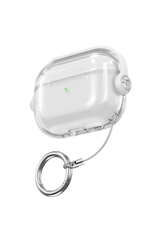 Apple Airpods Pro 3. Nesil İle Uyumlu Kılıf Kulaklık Dizayn Defens Case Şeffaf-beyaz