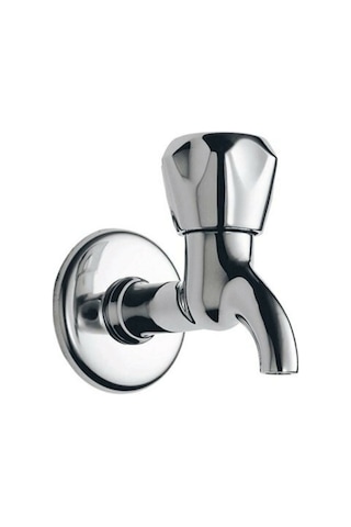Yayke Pirinç Gövde Topaç Krom Kısa Musluk Bahçe Lavabo Musluğu