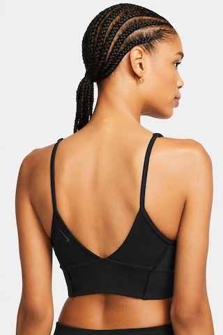 Nike Yoga Indy Light Support Padded Long Cut Sports Bra Kadın Hafif Destekli Dolgulu Süteyn Bra Siyah