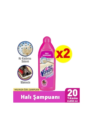 Vanish Kosla Makinede Halı Yıkama Şampuanı 2 x 850 ML