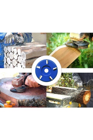 Lemestar Mavi 16mm İç Çaplı 6 Dişli Tungsten Çelik Yaylı Tahta Oymacılık Diski Güvenli Tip
